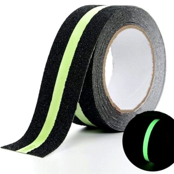 SİYAH FOSFORLU MERDİVEN VE ZEMİN KAYDIRMAZ KAYMAZ BANT 50mm x 25mt
