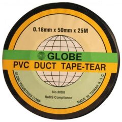 GLOBE PVC GAFFER BANT 50MMx25MT SİYAH