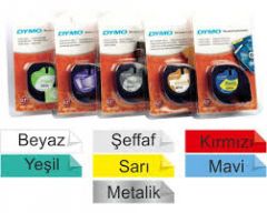 DYMO PLASTİK ETİKET 12MMx4MT Şeffaf