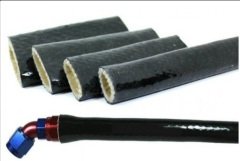 10mm 1mt Cam Elyaf Siyah Kablo Makaronu