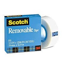 3M Scotch 811 Removable 19Mm X 33M.